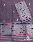 Purple Toss Paat Set Mekhela Sador