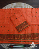 Orange Royal Toss Paat Set Mekhela Sador