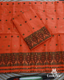 Orange Royal Toss Paat Set Mekhela Sador