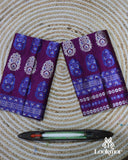 Opulent Dark Purple Semi Pat Mekhela Sador with Regal Elegance