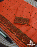 Orange Royal Toss Paat Set Mekhela Sador
