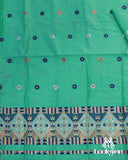 Light Green Beautiful Toss Paat Set Mekhela Sador