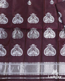 Luxurious Wine Super Semi Pat Mekhela Sador Set with Rich Traditional Charm