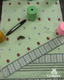 Graceful Green Cotton Kesapaat Set Mekhela Sador Paired with Stylish Jura