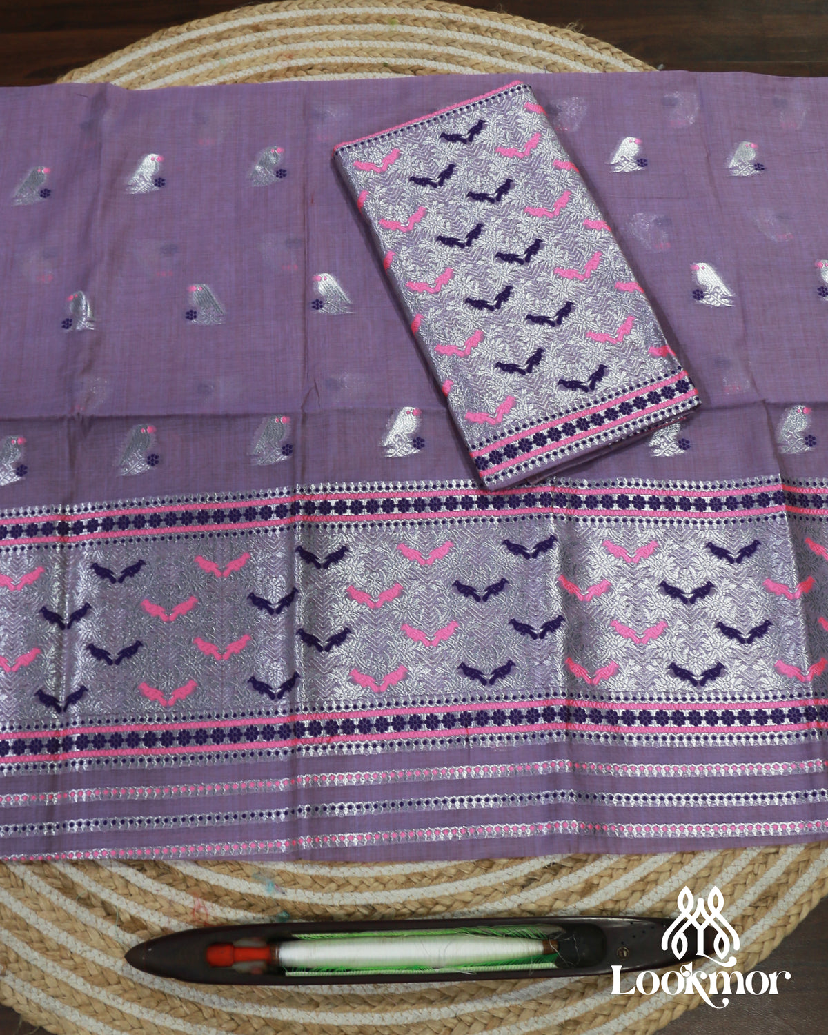 Purple Toss Paat Set Mekhela Sador