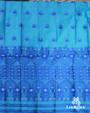 Soothing Light Blue Semi Pat Mekhela Sador with Delicate Beauty