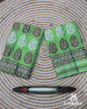 Fresh Light Green Semi Pat Mekhela Sador with Subtle Sophistication