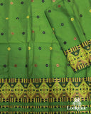Emerald Green Stunning Toss Paat Set Mekhela Sador