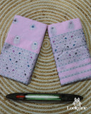 Charming Light Pink Cotton Kesapaat Mekhela Sador in Floral Motif with Graceful Jura Pairing