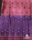 Chic Pink & Blue Semi Pat Mekhela Sador with Contemporary Twist