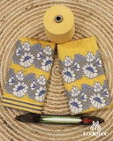 Premium Yellow Cotton Kesapaat Set Mekhela Sador with Jura