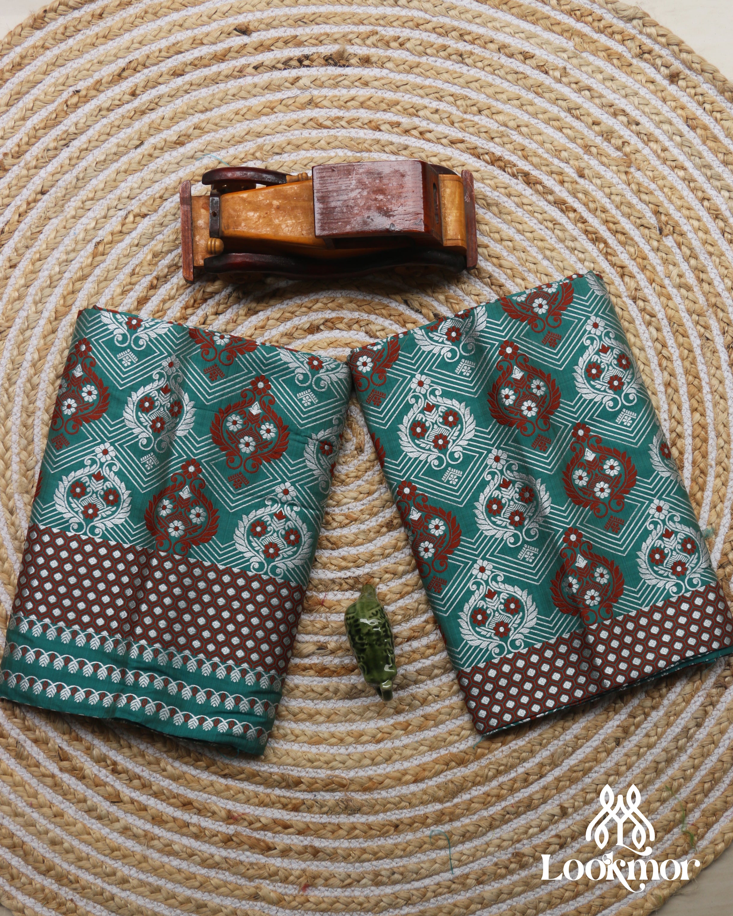 Deep Blue-Green Premium Mix Paat Mekhela Sador –  Assamese Set