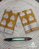 Earthy Mehndi Super Semi Pat Mekhela Sador with Elegant Detailing