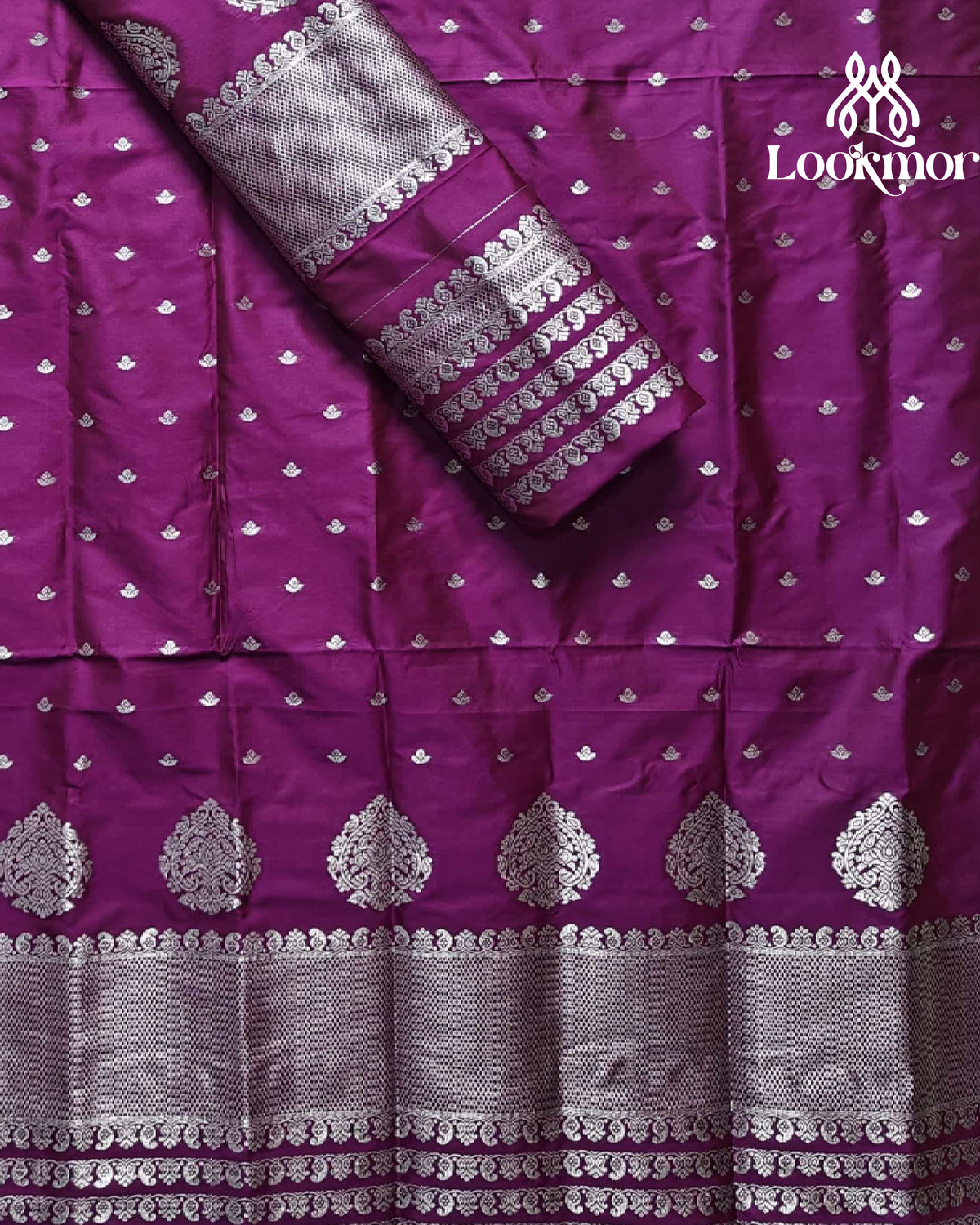 Purple Super Semi Paat Set Mekhela Sador