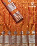 Orange Super Semi Paat Set Mekhela Sador